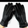 winter personalized sheepskin fleece lined bike gloves